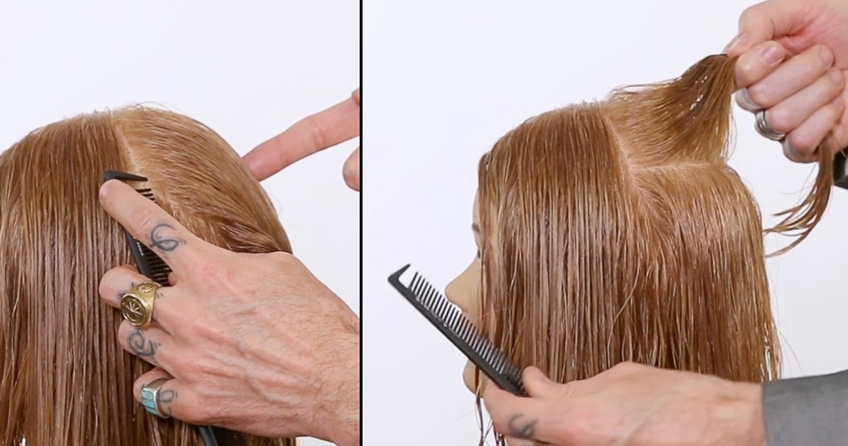 separating hair